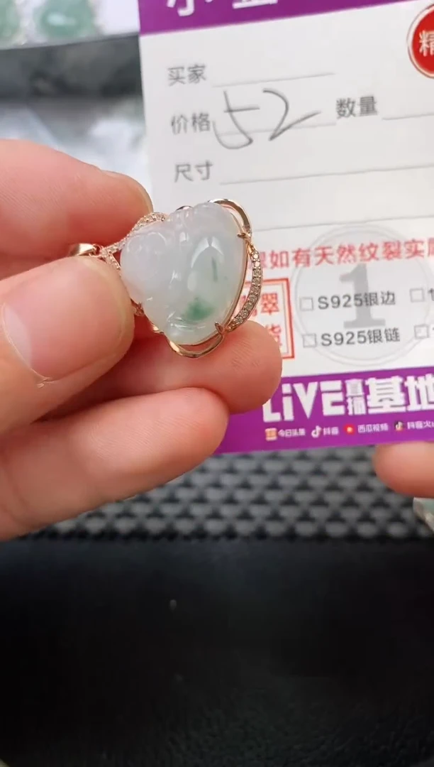 翡翠银S925镶嵌颈饰·