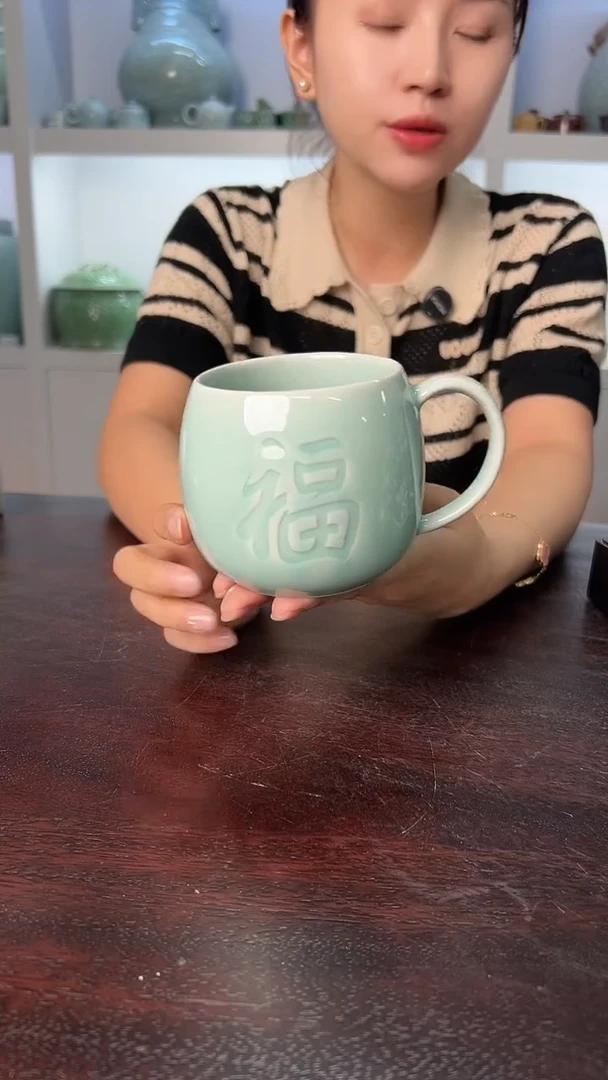 龙泉云间青瓷小米茶器