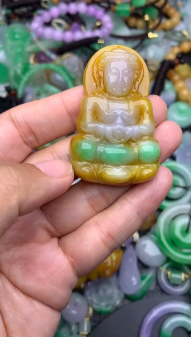颈饰未镶嵌翡翠缅甸翡翠吊坠