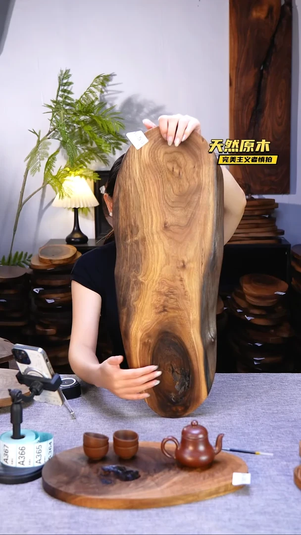 木北美黑胡桃原木.干裂疤结不属于商品质量问题完美主义者慎拍