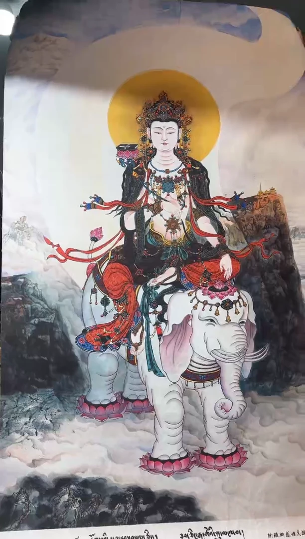 卷轴画龙妹的唐卡tk16