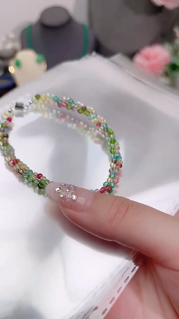 合金手链尖晶石彩麻花19.9