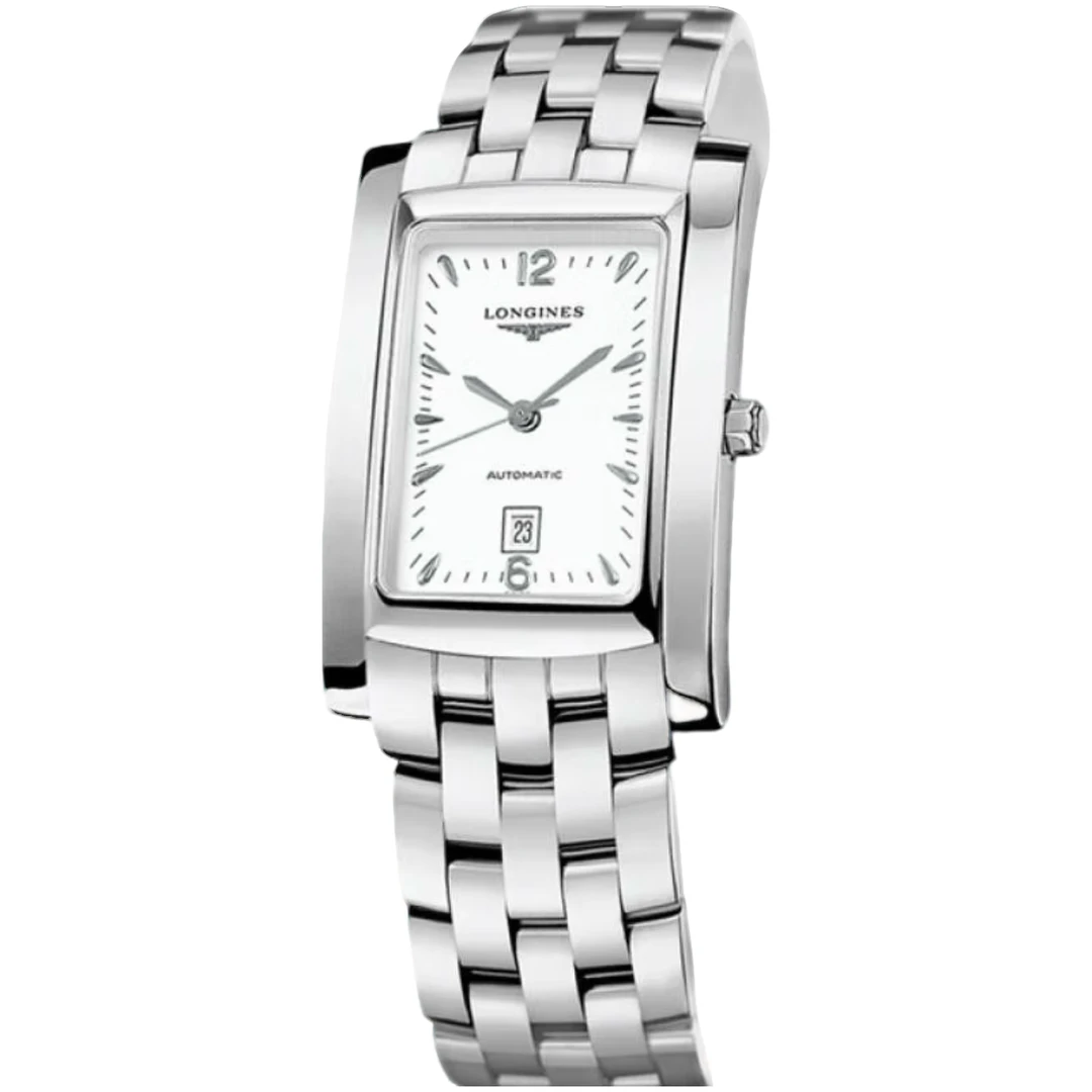 99新 Longines/浪琴 黛绰维纳男表26.3*32.1MM机械白盘/方形