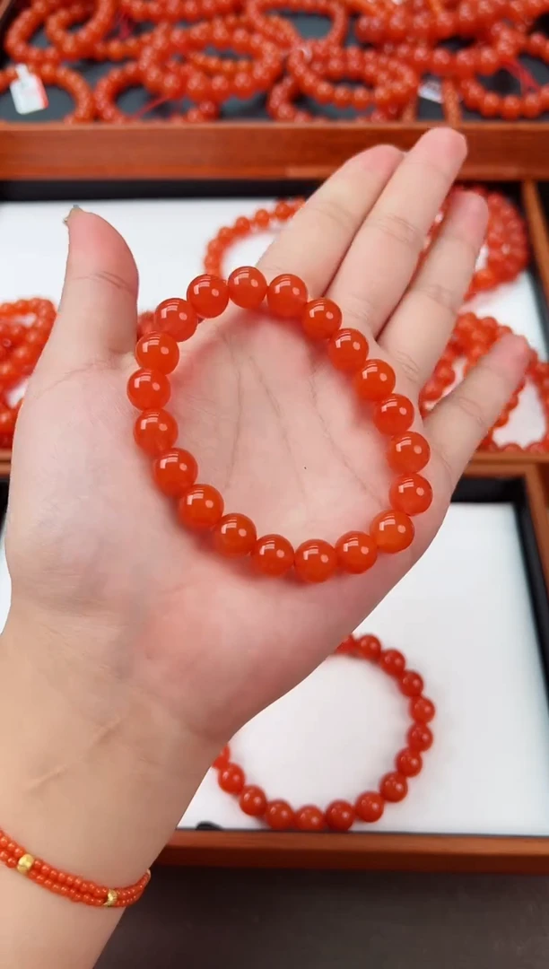 【闪购商品】南红玛瑙亮光手串卡9+未镶嵌保山杨柳滴水洞高品
