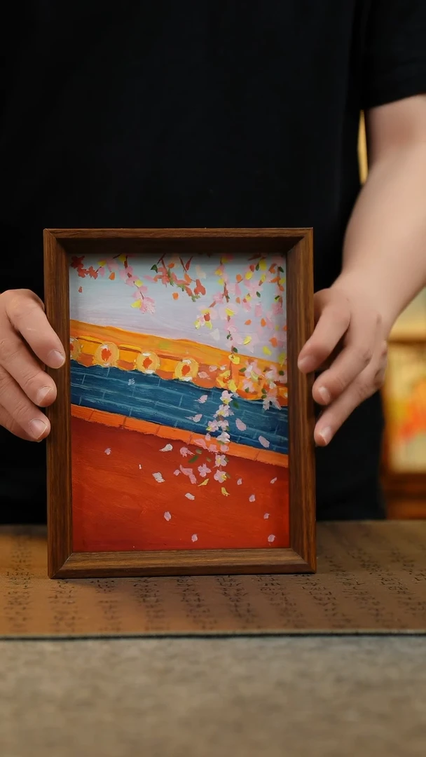 国画17*23纯手绘国风国画摆台