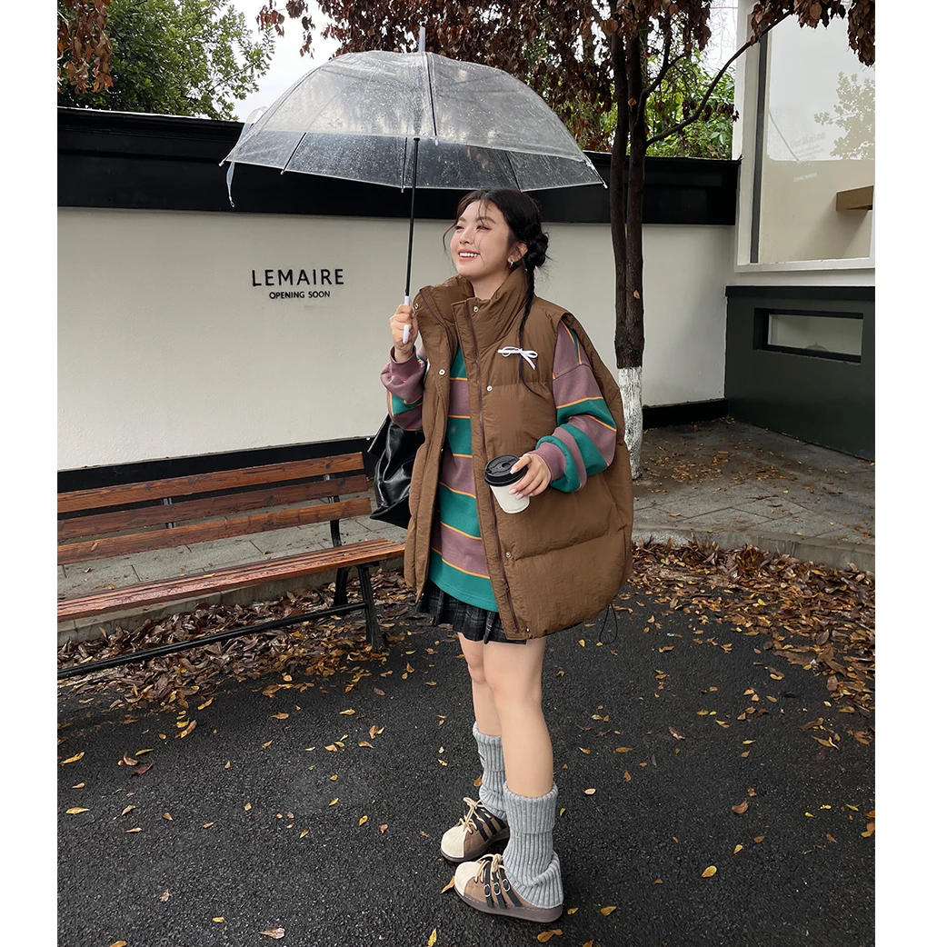 新款高级感超好看厚棉服外套大码女装胖mm独特漂亮时尚棉衣马甲