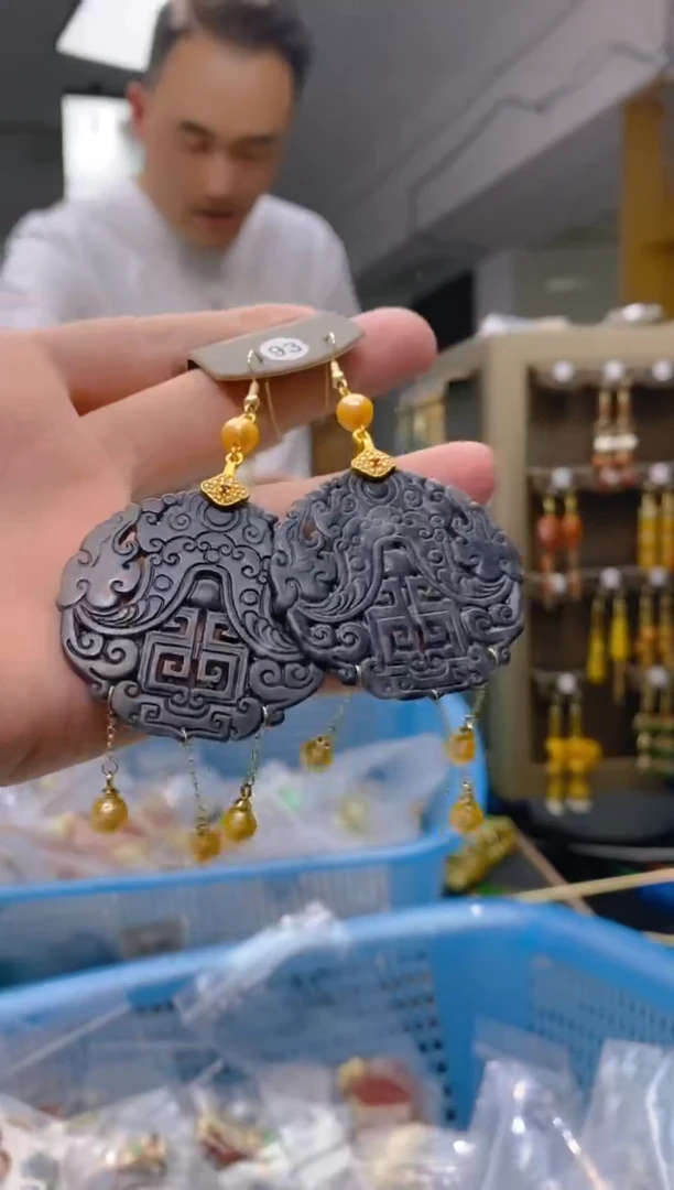 【闪购商品】翡翠耳饰合金181翡翠耳钩