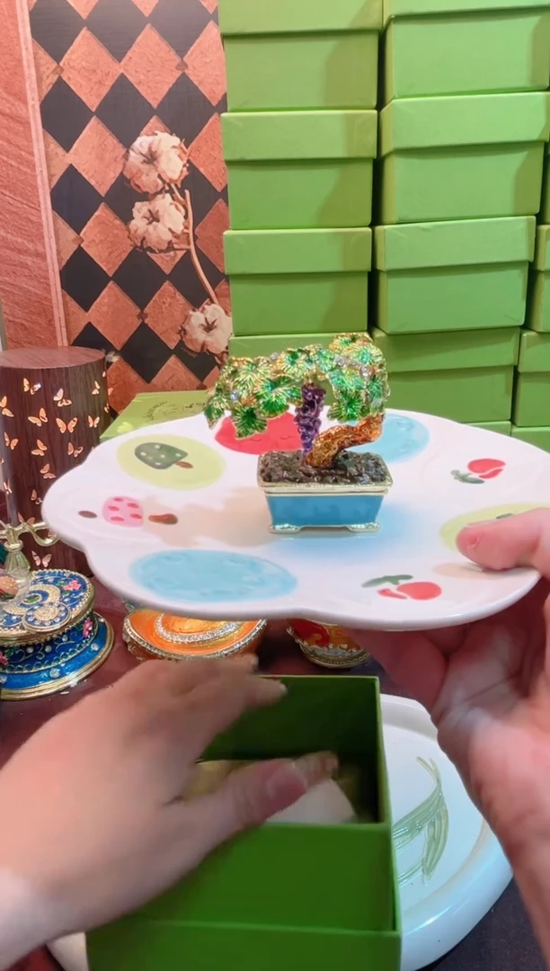 锌合金珐琅首饰盒默认微瑕拆盒不退～