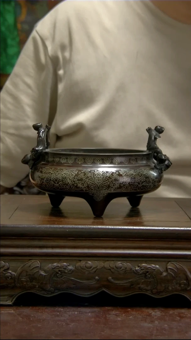 彩*造像铜像铜造像收藏香炉