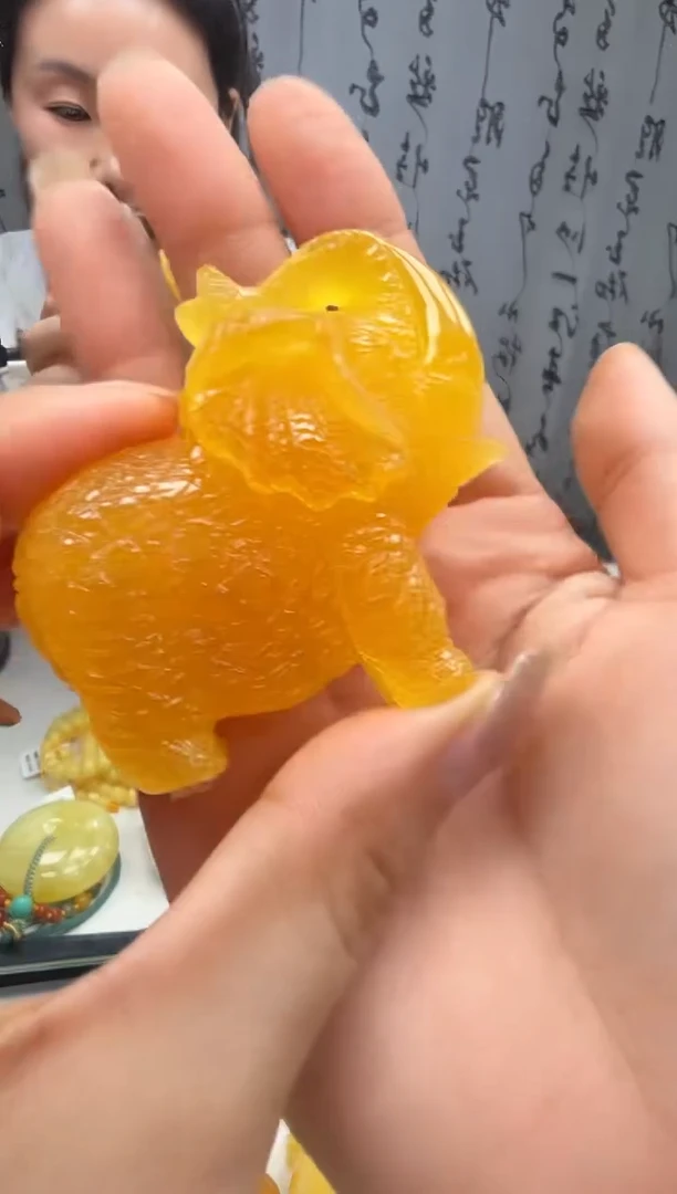 裸石琥珀未镶嵌测试