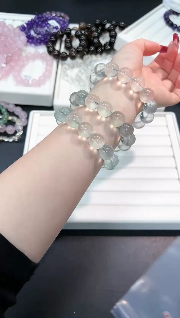 【闪购商品】萤石手串未镶嵌40d多样性发其一/1条默认微瑕