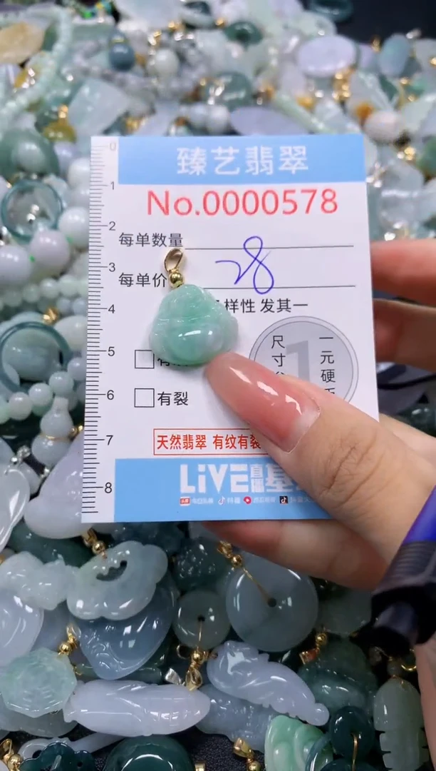 翡翠未镶嵌吊坠(不含链)578