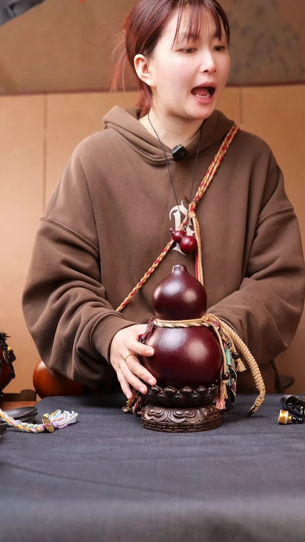 743号链接精品大漆葫芦现货现发[一物一拍]不含莲花底座