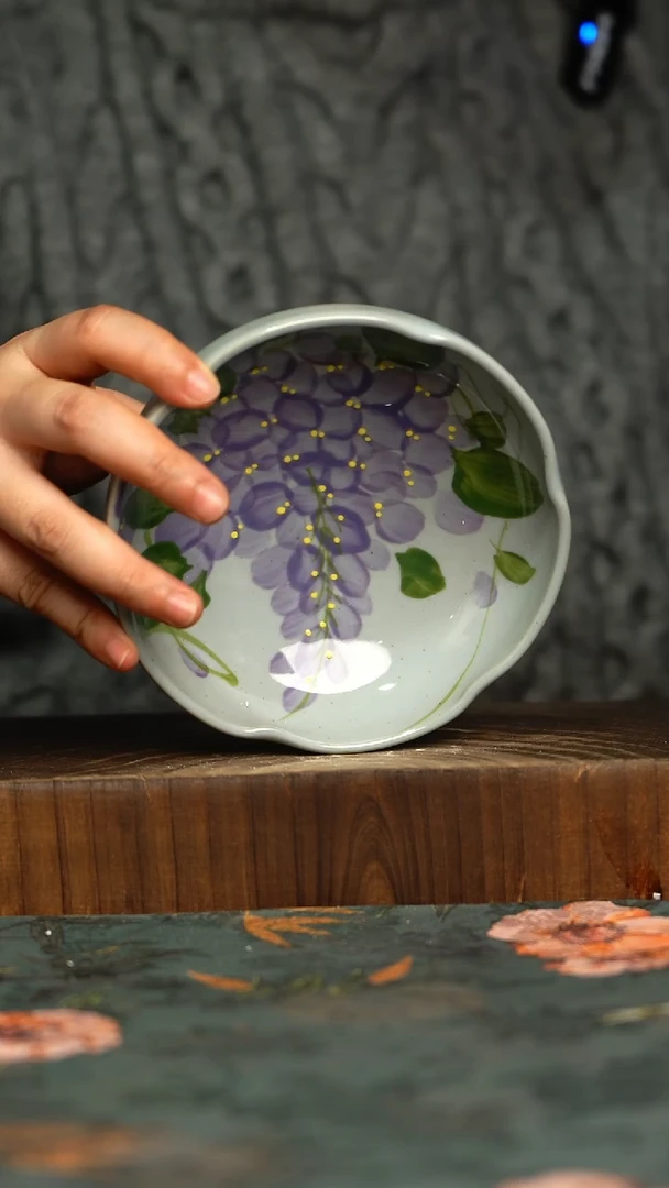 杯釉下彩手工手绘同款陶器