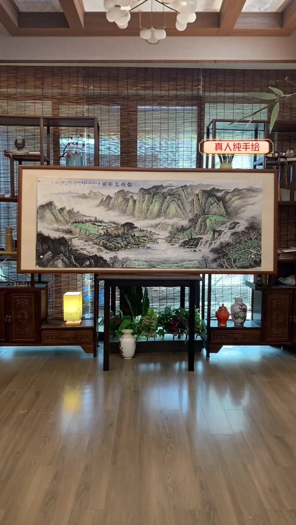 国画国画纯手绘纯实木205*85cm