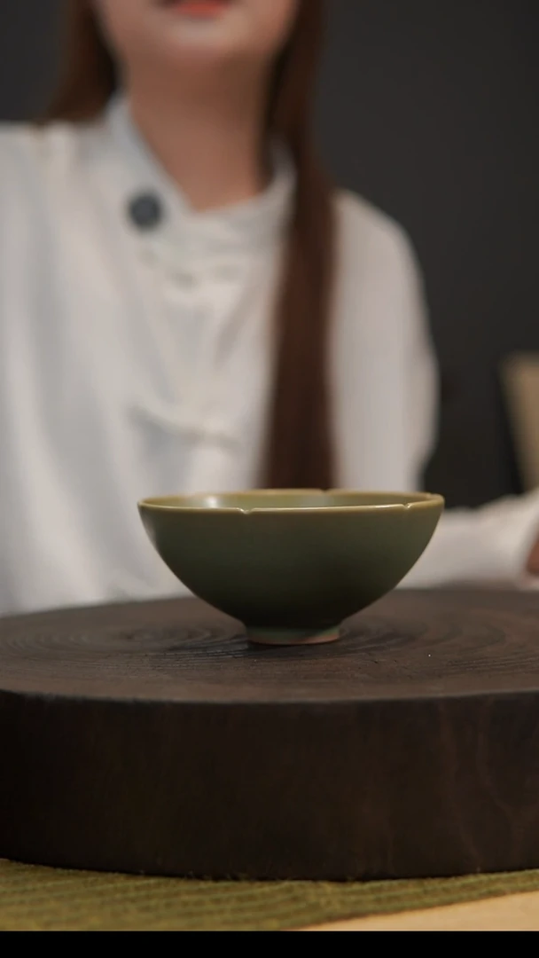 杯子葵口杯  柴烧全品一级 汝州原产地  原矿老釉