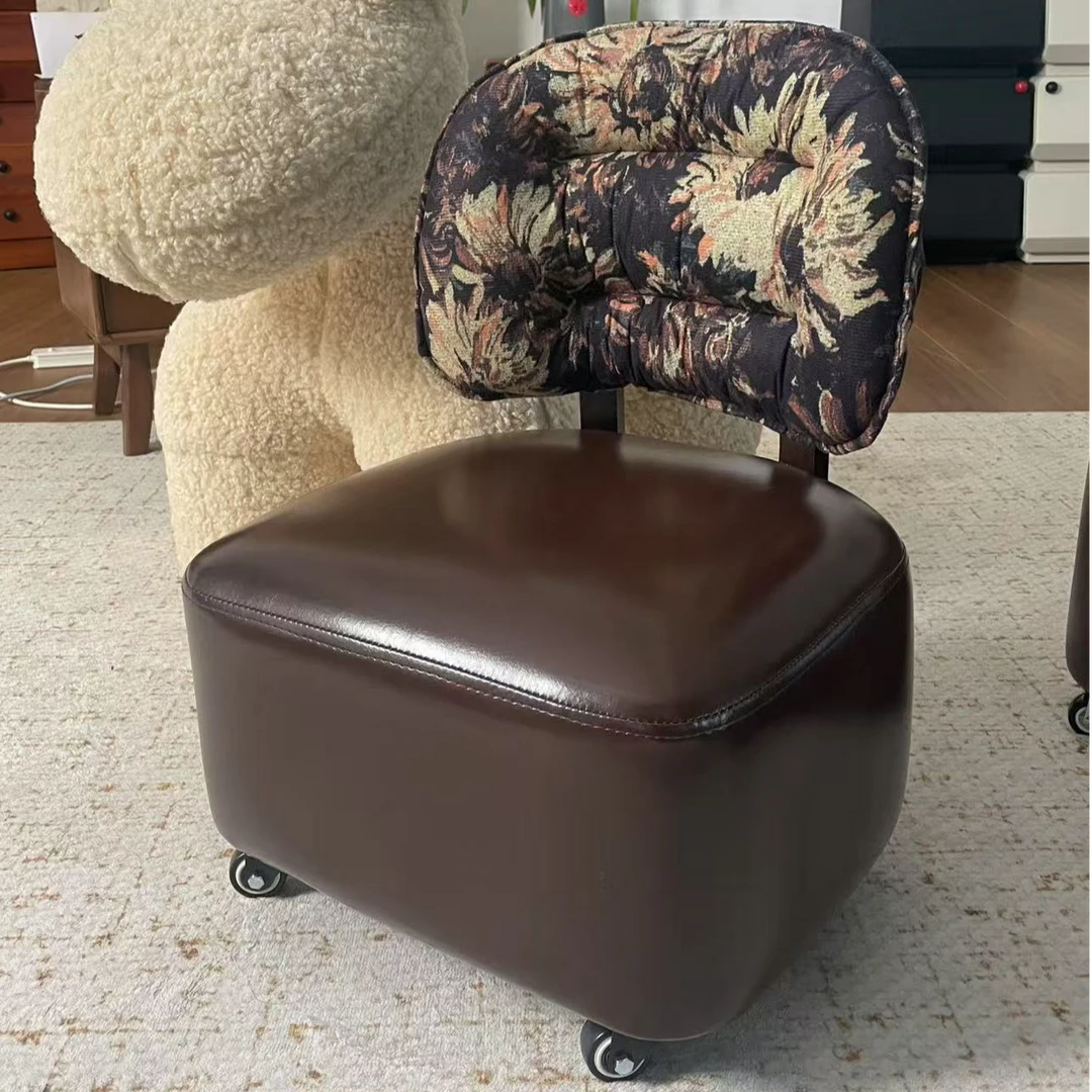 【乐享新款旋转小沙发】实木旋转凳中古旋转椅家用凳客厅沙发凳