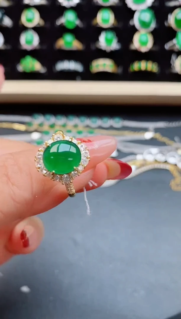 【闪购商品】翡翠戒指银S925镶嵌321321