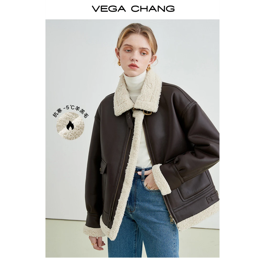 VEGA CHANG2025秋冬加厚冬季韩版五金保暖仿羊羔毛207460