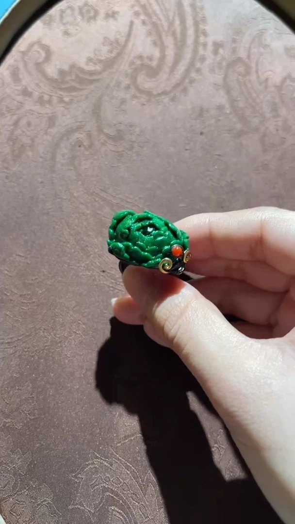 合金戒指翡翠红翡绿翠