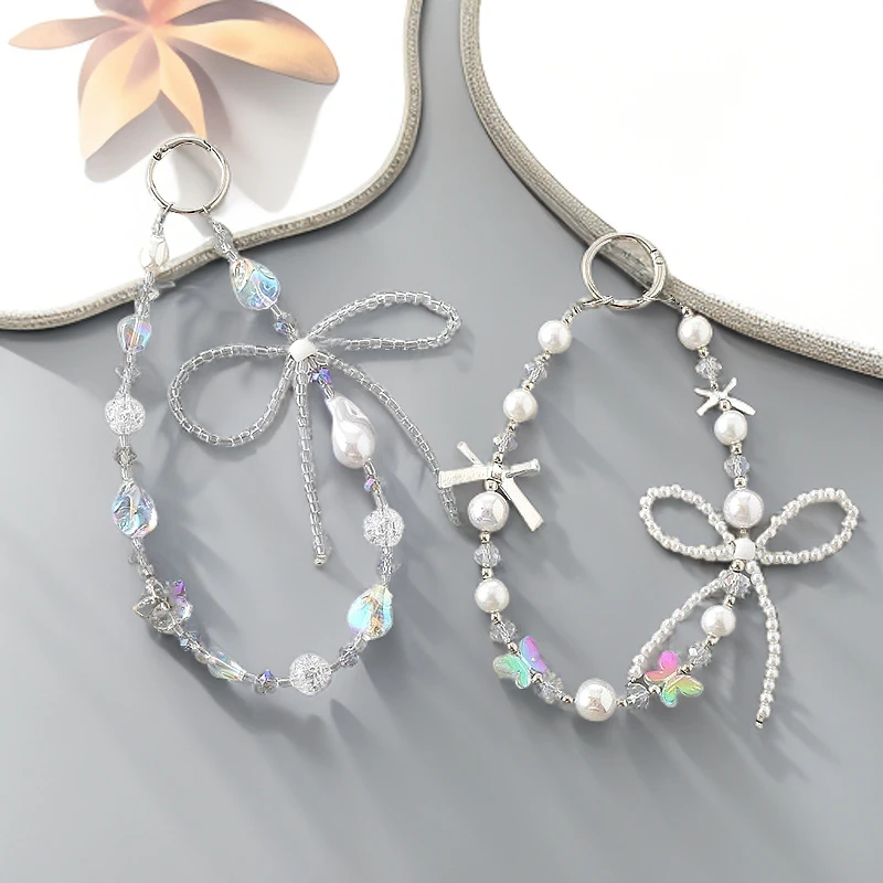 手机挂链挂件创意环保珠饰手机链手腕时尚手机挂绳防丢手机挂件