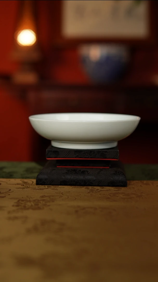 杯子全手工 甜白壶承 13公分