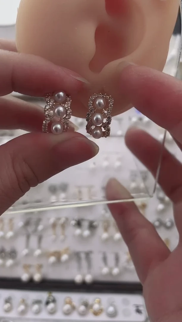 合金耳饰淡水珍珠30