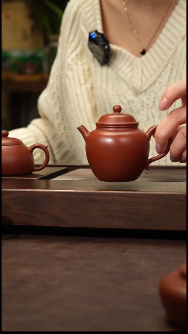 茶壶紫砂朱泥全手秋水170cc左右