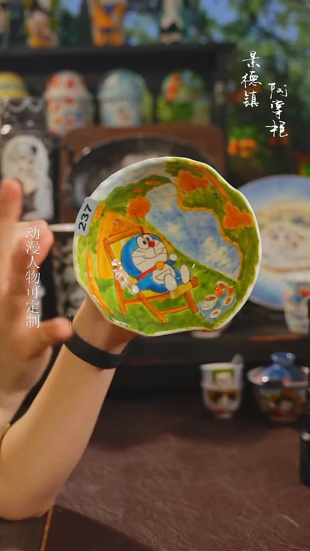 景德镇高温釉下彩纯手工手绘237