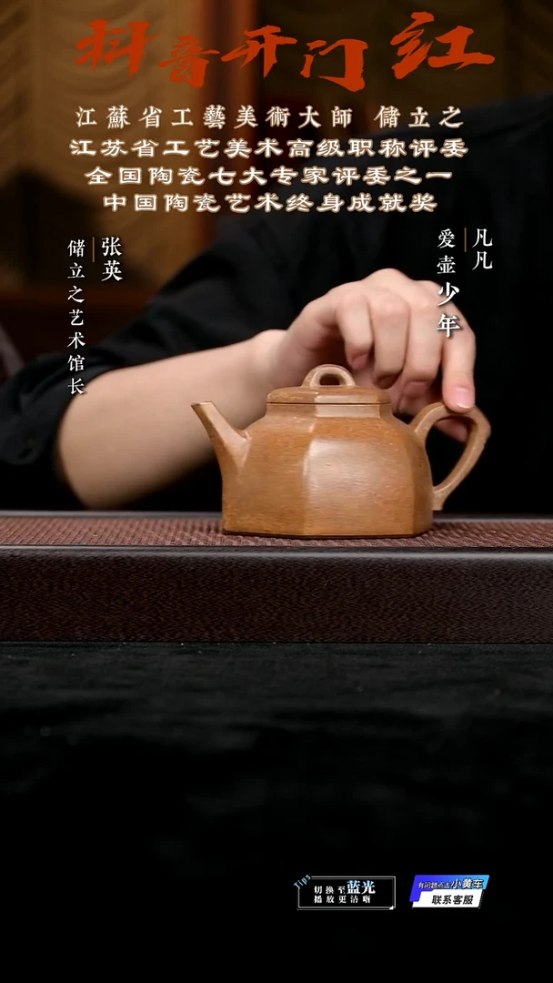 茶壶紫砂LC储立之41 六方铜砣 古玉金砂420cc