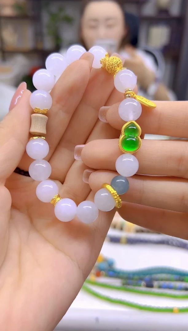 手链未镶嵌和田玉（白玉）DIY款S490