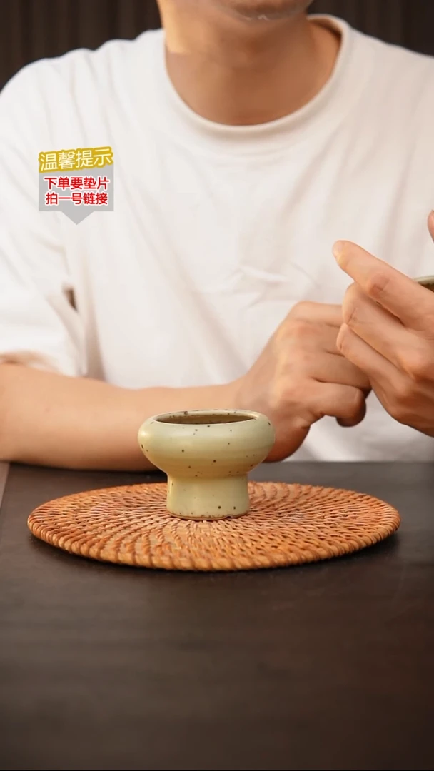 瓷片泥泥花盆 口约  5高约5