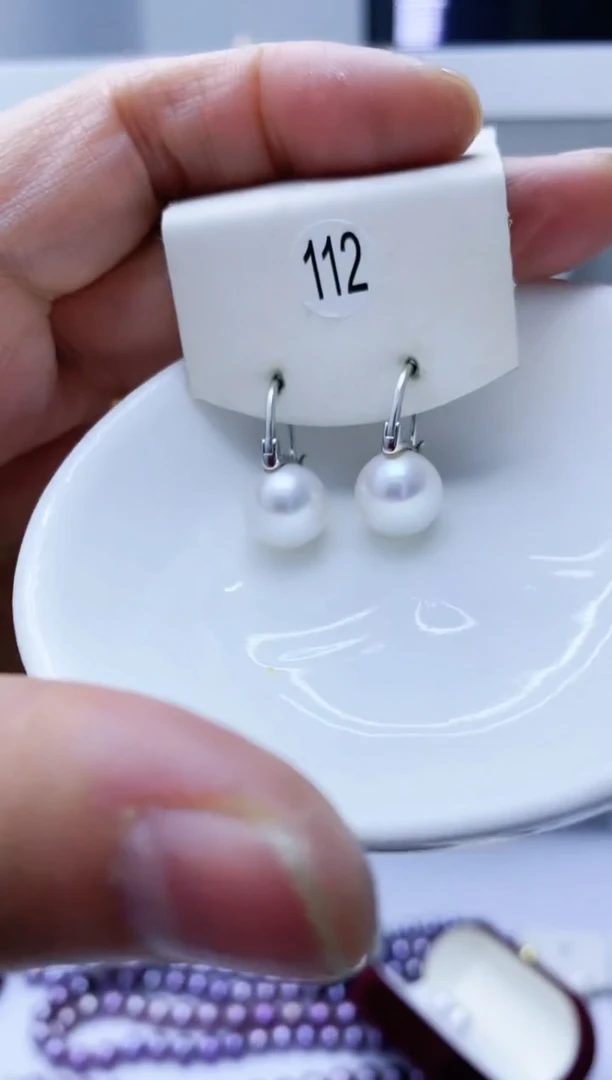 【闪购商品】淡水珍珠耳饰银S925镶嵌112