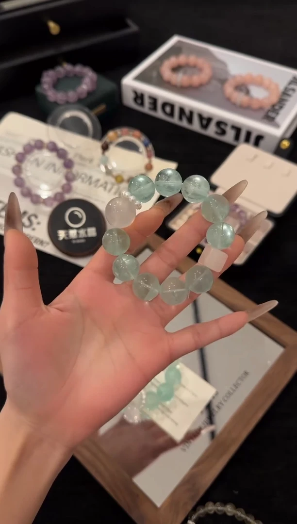 未镶嵌手链水晶绿萤石x3508