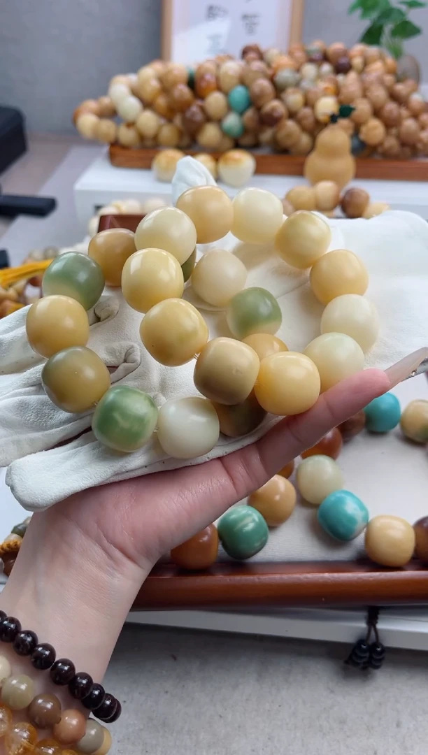 【闪购商品】菩提根/象牙果手串m758干磨桶珠21*22瑕疵不补两串