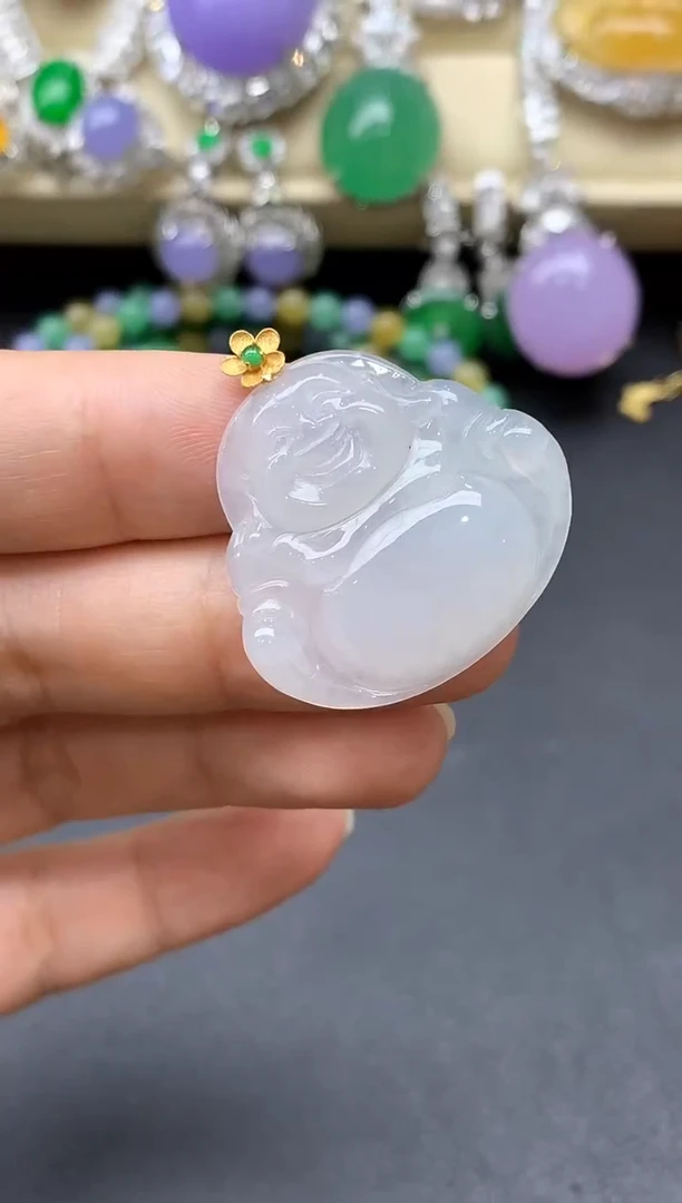 翡翠18K金镶嵌颈饰169中国好珍宝