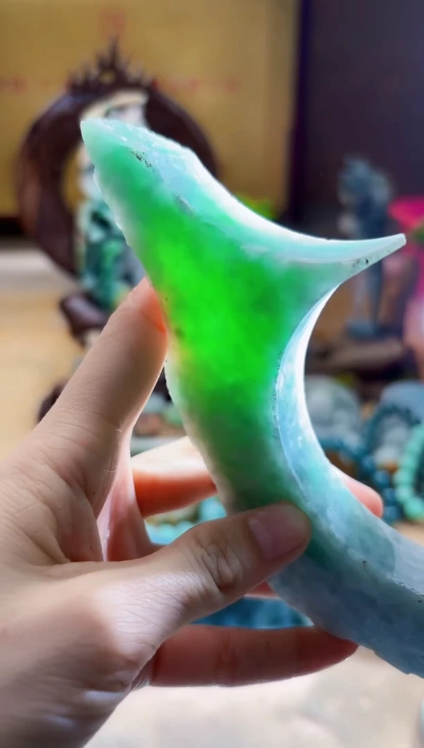 未镶嵌挂件翡翠A货柠优4494