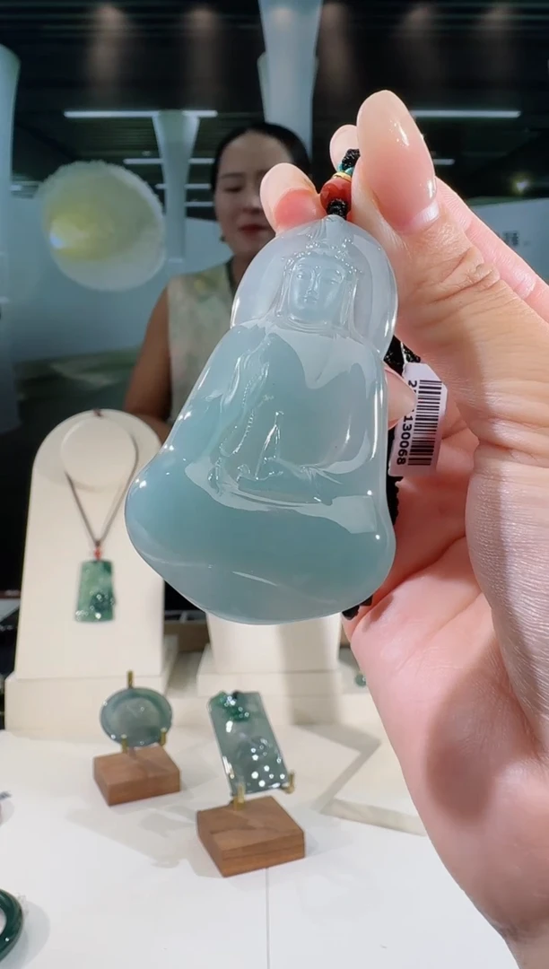 翡翠未镶嵌吊坠(不含链)观音多样性发一