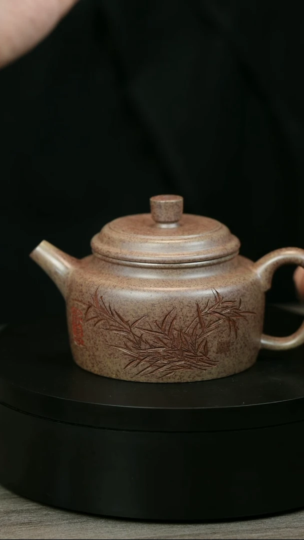 茶壶紫砂吾**+H2181李琴竹刻德中