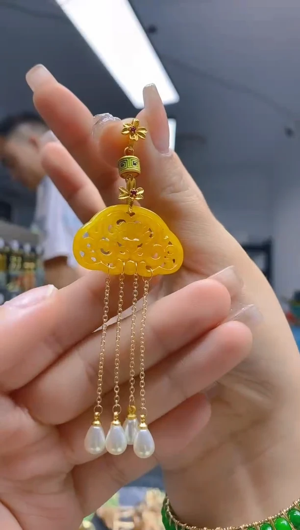 【闪购商品】翡翠耳饰合金143翡翠压襟