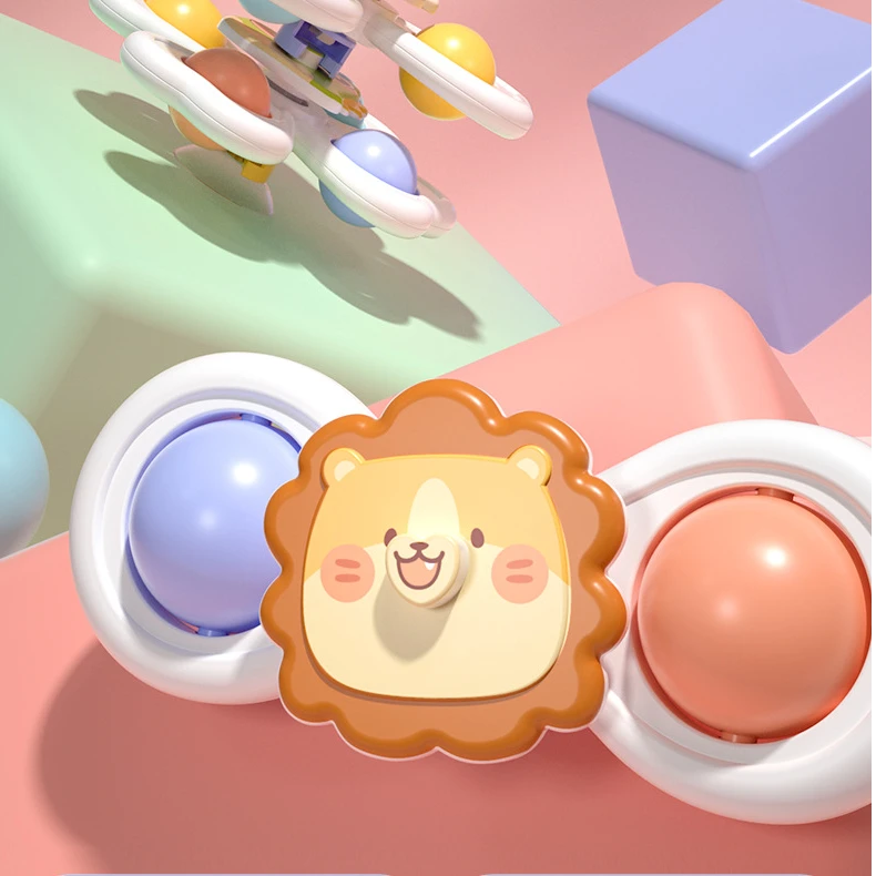 婴幼儿卡通吸盘餐桌转转乐儿童宝宝玩具哄娃神器益智抓握训练