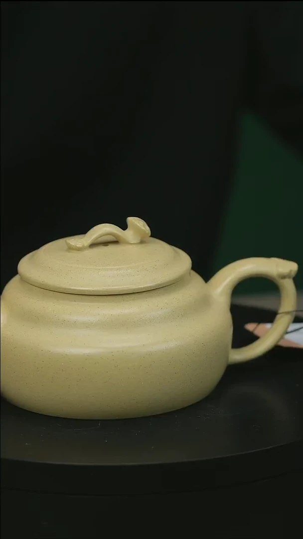 茶壶紫砂伊*1H1757范菊芳本绿扁韵如意