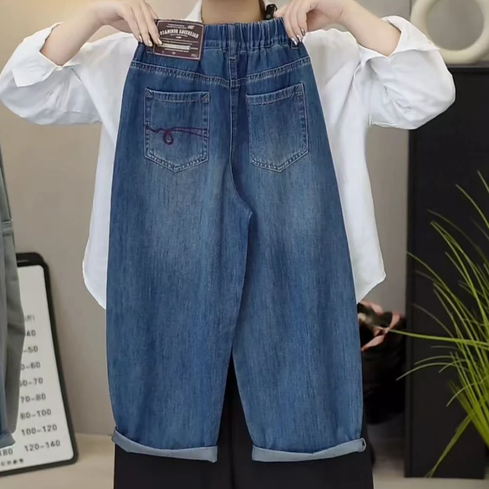 超舒适~男童夏季薄个性时髦设计款儿童洋气休闲牛仔裤8666