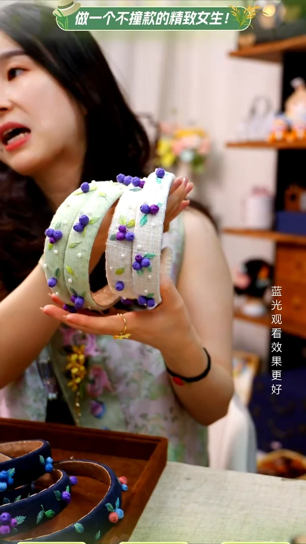 织绣【精品发箍】纯手工非遗刺绣，随机发一