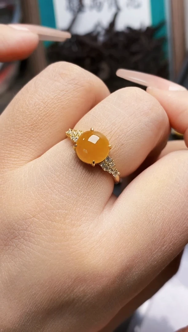 银S925镶嵌戒指翡翠0061