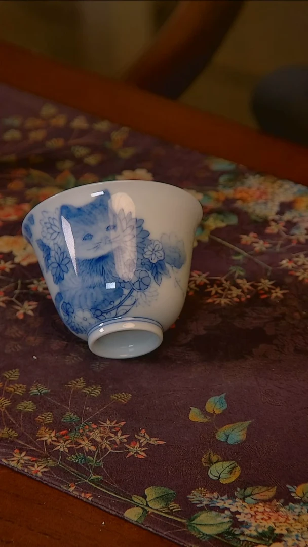 杯手工手绘杯杯很美丽