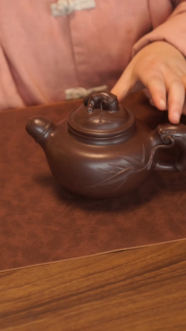 【闪购商品】紫砂茶壶道洪风格-竹-330cc
