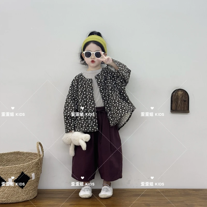 【歪歪妞童装】399儿童复古森系宽松碎花衬衫日系男女童开衫外套