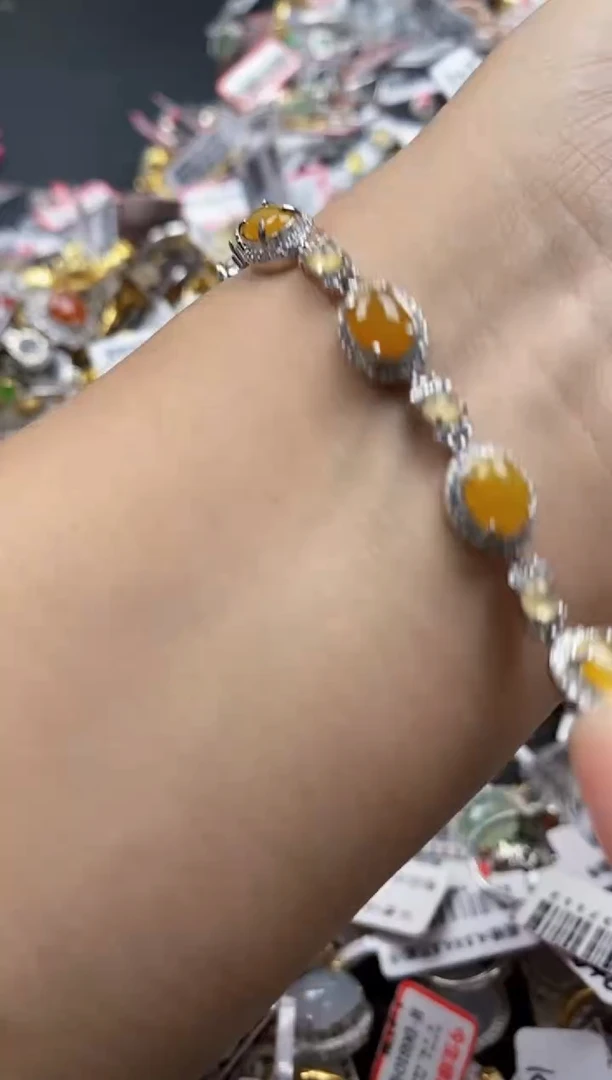 翡翠戒指银S925镶嵌6666      4