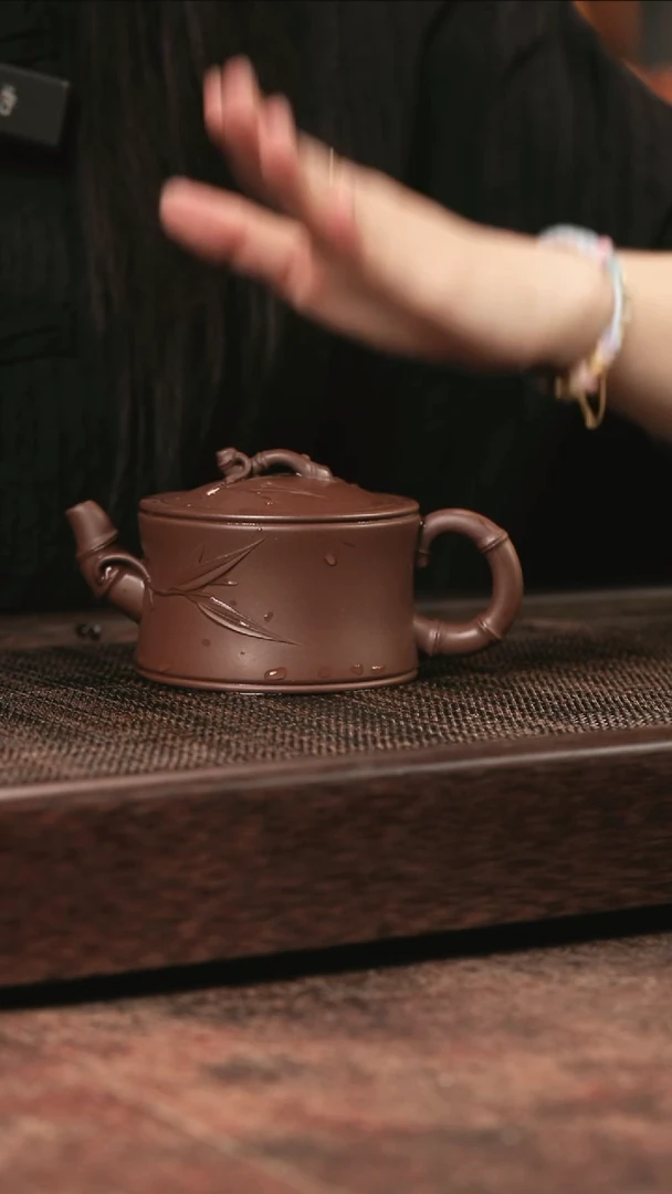 茶壶紫砂一品竹段 底槽清